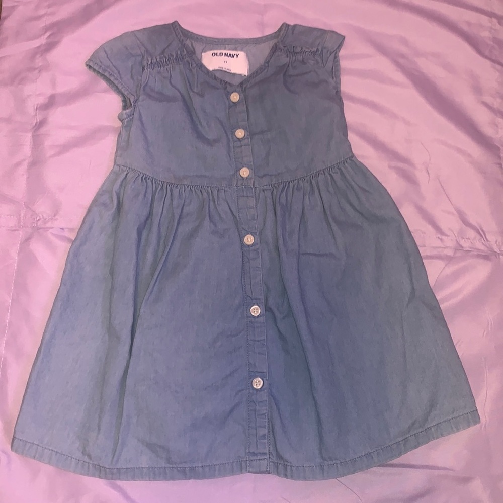 2T Denim button down dress